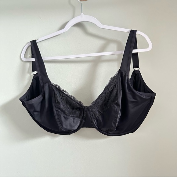 Vanity Fair Bra 38DDD Black, 76014 underwire no padding silky wide straps 3543 G - Picture 6 of 9